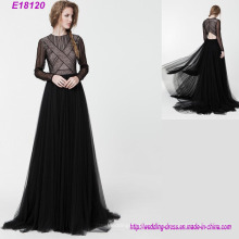 Новая Мода С Длинным Рукавом Вечернее Платье Элегантный Тонкий Леди Вечернее Платье